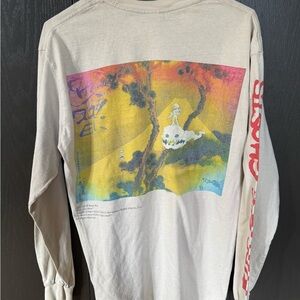 Kids See Ghosts Beige Long Sleeve Murakamai x Abloh Long Sleeve Shirt